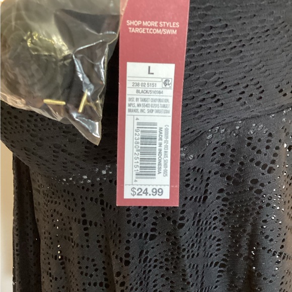 2/$30 Merona tankini swimming top black lace Size L and XL - Picture 10 of 12